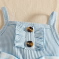 thumbnail image 6 of Duqingm Baby Girl Clothes 3 6 9 12 18 Months Newborn Ruffle Floral Onesie Romper Daisy Overalls Jumpsuit Summer Outfit(Sky Blue,12-18 Months), 6 of 6
