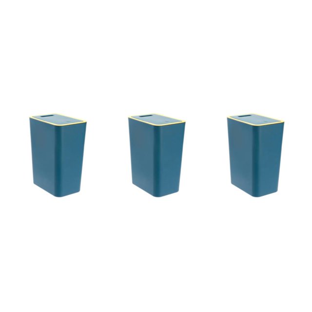 Baohd 1/2/3 Slim Trash Can - Easily Fit In Gap Simple And Classic Modern PP Rectangular Trash Bathroom Blue L 3PCS
