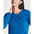 thumbnail image 3 of Real Essentials 4-Pack: Women's Dry-Fit Long-Sleeve V-Neck Athletic Workout Shirt (Available in Plus Size), 3 of 7