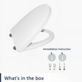 thumbnail image 7 of DeerValley DV-F636S11 Quick-Release Slow-Close Elongated Toilet Seat Fit for DV-1F52636, 7 of 7