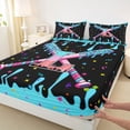 thumbnail image 4 of Manfei Cute Initial Letter L Bed Sheets,Baseball Game Sport King Sheets For Ball Lover 4pcs, 4 of 5