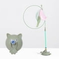 thumbnail image 5 of Interactive Cat Teaser Wand Toy with Feathers Suction Cup for Indoor Kitty Exercise Play Stimulation Training, 5 of 5