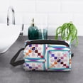 thumbnail image 6 of XMXT Large Capacity Makeup Pouch Bag, Geometric Colorful Designs Make Up Storage Bag Cosmetic Travel Toiletry Bags for Women Men, One Size, 6 of 9