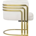 thumbnail image 4 of Meridian Furniture Rays Cream Velvet Upholstered Accent Chair, 4 of 16
