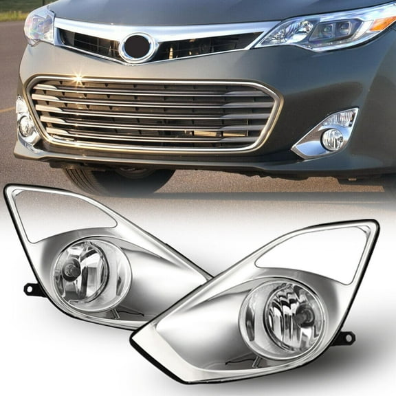 Fits 2013-2015 Toyota Avalon Bumper Fog Lights Lamps Switch Sliver Cover Bezels