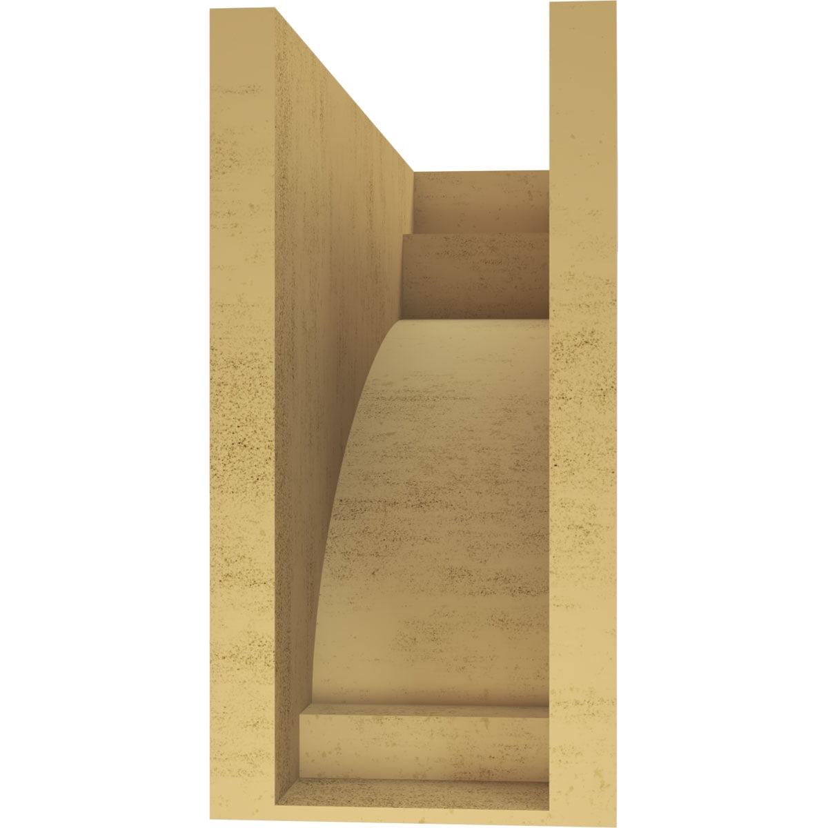 10"W x 30"D x 20"H Classic Rivera Rough Cedar Woodgrain TimberThane Corbel, Primed Tan