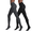 Black/Cobblestone, variant on Women's Super Opaque Control Top Tights 2 Pair Pack, Black/Navy, X-Large