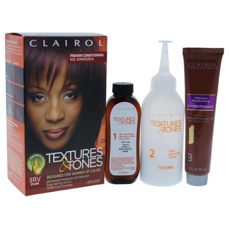 Clairol Textures & Tones Permanent Moisture-Rich Haircolor - # 3RV Plum - 1 Application Hair