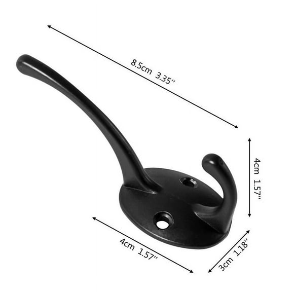 10PCS CAST IRON VINTAGE STYLE COAT HOOKS COAT HAT WALL HANGINGS 2 Colors