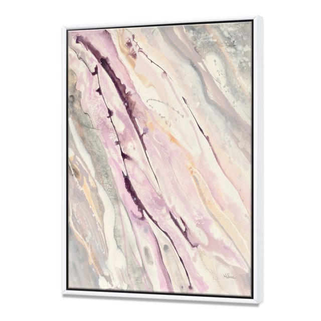 Shaby Pink Marble - Sleek & Chic Modern Framed Canvas