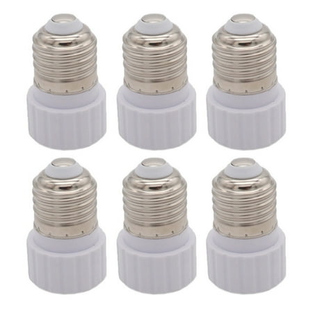 

6pcs E27 Lamp Holder to GU10 Lamp Holder Adapter Transverter Converter Lamp Socket Adoaper for Home (White)