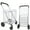 Silver, variant on dbest products Cruiser Cart Deluxe 2 Shopping Grocery Rolling Folding Laundry Basket on Wheels Foldable Utility Trolley Compact Lightweight Collapsible, Silver