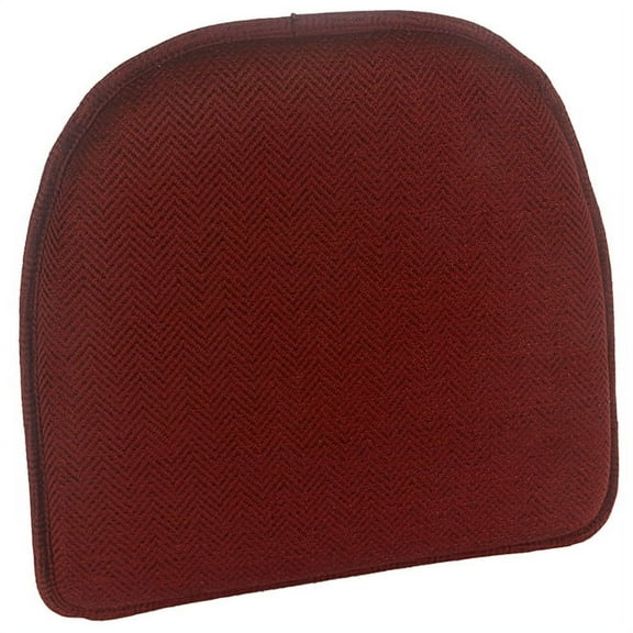 The Gripper Non-Slip Tufted Seating Cushions, Red,15" x 16", Set of 2