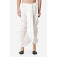 thumbnail image 4 of Royal Kurta Jacquard Silk Printed Cream Kurta White Dhoti Set for Men, 4 of 7