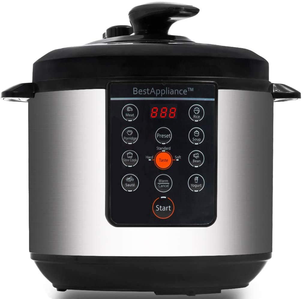 Electric Pressure Cooker 6 Qt Rice Cooke Slow Cooker with Stainless