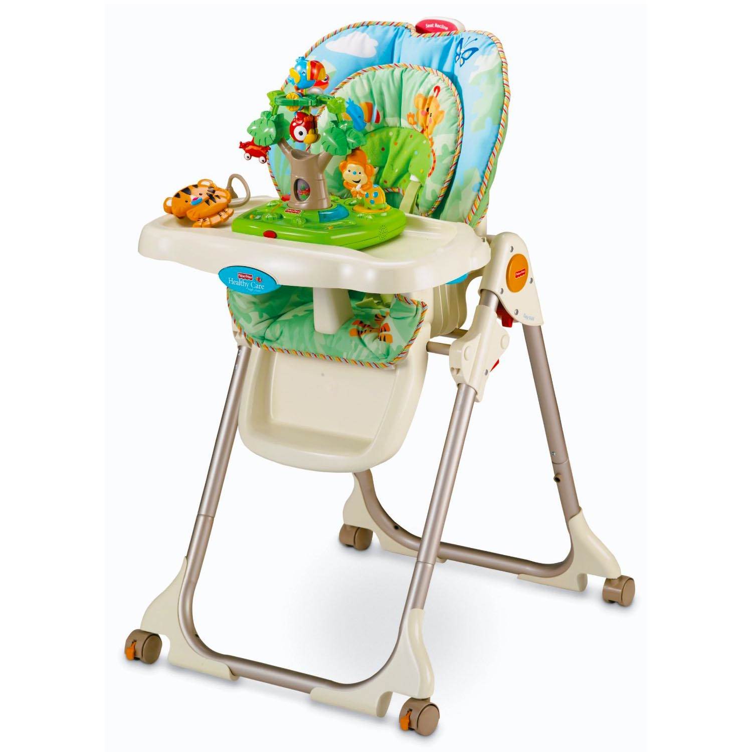 Fisher Price Rainforest Healthy Care High Chair with Dishwasher Safe Tray W3066 - image 2 of 5