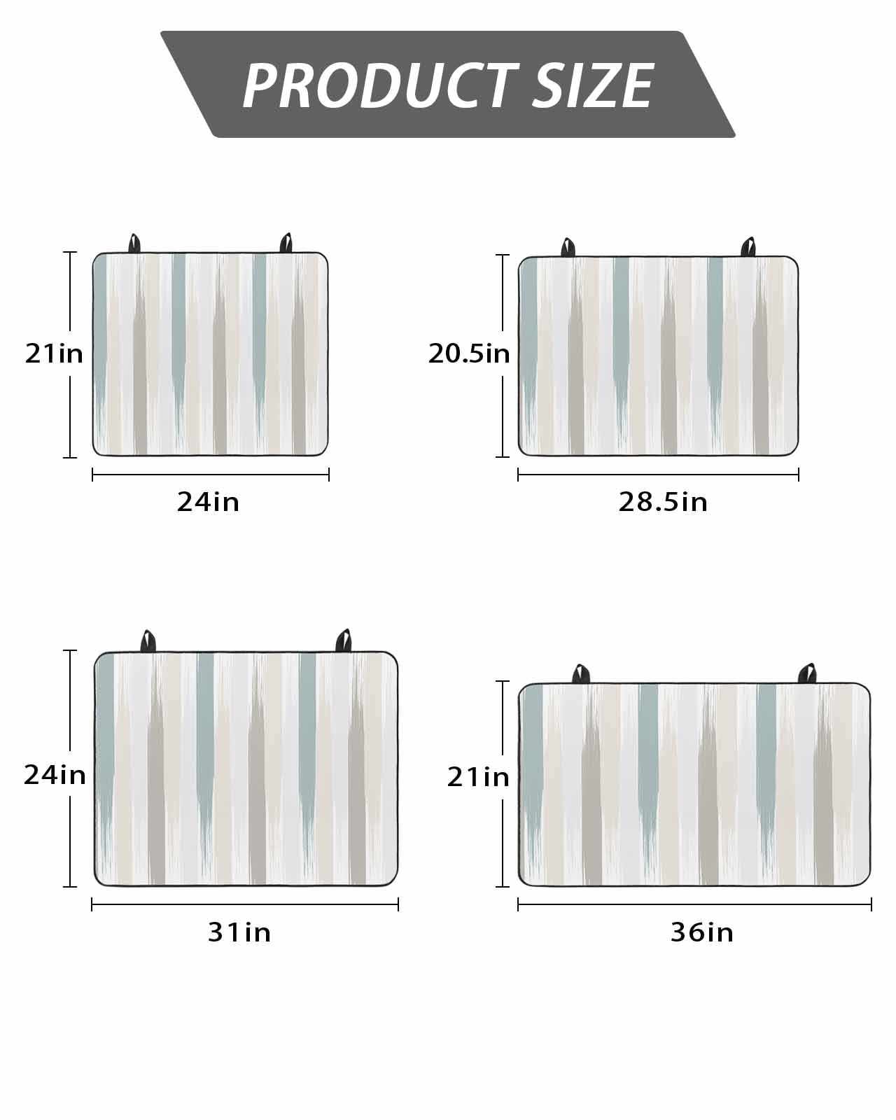 Stove Top Covers for Electric Stove, Teal Beige Brown Glass Stovetop Cover Protector, Modern Oil Painting Striped Abstract Art Induction Cooktop Protector Oven Mat for Kitchen Countertop 24"x21"