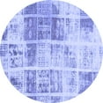 thumbnail image 1 of Ahgly Company Machine Washable Indoor Round Abstract Blue Modern Area Rugs, 6' Round, 1 of 4