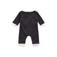 thumbnail image 4 of Qiylii Baby’s Rainbow Patchwork Tie-up V-neck Long Sleeve Romper, 4 of 7