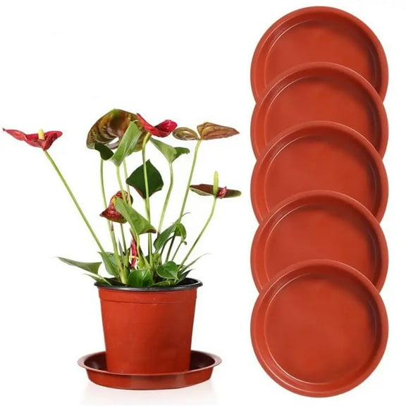 Triani 6 inch Plant Saucers, Plastic Plant Water Tray, Planter Drip Trays for Pot, Flower Saucers for Indoors Outdoors, 6Pcs