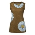 thumbnail image 4 of Frostluinai Savings Clearance Women Plus Size Tanks Tops Summer Sleeveless Casual Boho Shirts Sunflower Graphic Print Tunics O-neck Tee Camis, 4 of 7