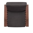 thumbnail image 6 of Weston Home Warner Faux Leather Lounge Chair, Dark Brown, 6 of 7