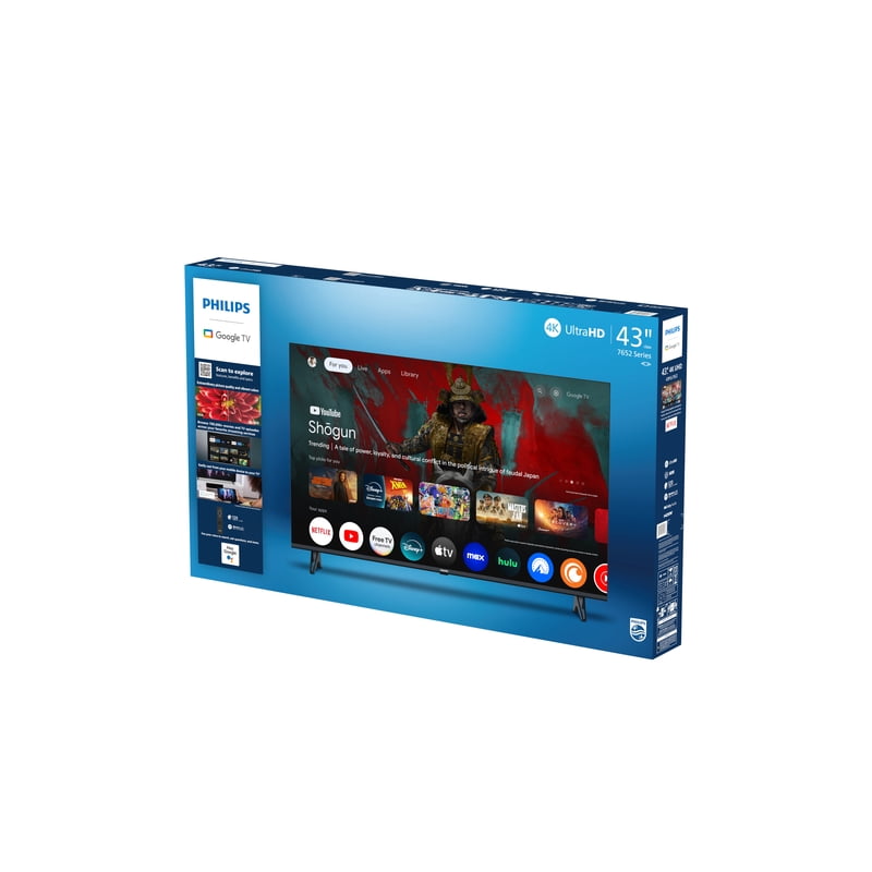 Philips 43" Class 4K Ultra HD (2160p) Google Smart LED TV (43PUL7652/F7) gallery view