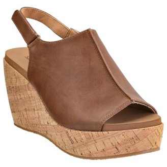 Corkys Women's Carley Wedge Sandals - Casual Beige Sandals With Rubber Sole, Size 8 B