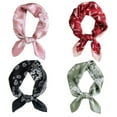 thumbnail image 1 of 4PCS Floral Neck Scarf Fashion Pattern Square Scarf Neckerchief Scarf for Women, 1 of 10