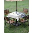 thumbnail image 4 of Outdoor Tablecloth with Umbrella Hole for Patio/Picnic/Party/Camping, Blue Eucalyptus Waterproof Table Cloth Square Cover Washable, Weeping Botanical Leaf Watercolor (60"x 60"), 4 of 8
