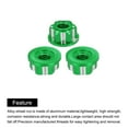 thumbnail image 4 of Tuercas Hexagonales de Aluminio M4 Verde 4Pcs para Ruedas RC, 4 of 6
