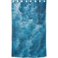 thumbnail image 2 of Coolnut Coolnut Blackout Curtain Window Curtain Panels for Apartment 84" Blue Ocean Marble Partition Room Dividers Door Curtains for Bedroom, 1 Panel, 2 of 7