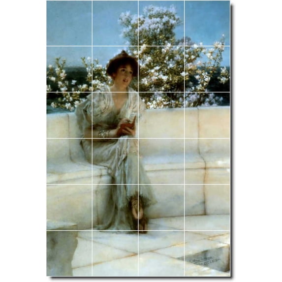 Ceramic Tile Mural-Lawrence Alma-Tadema Women Painting 199. 48" w x 72" h using (24) 12 x 12 ceramic tiles