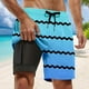 thumbnail image 2 of Pantalones deportivos de playa informales para hombre, tallas grandes, con rayas degradadas: diseño de doble capa, poliéster-spandex, cintura elástica, múltiples bolsillos, tallas S-XXXXXL., 2 of 4