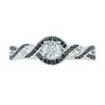 thumbnail image 2 of Sterling Silver Round White & Black Diamond Fashion Ring (0.20 CTTW), 2 of 3