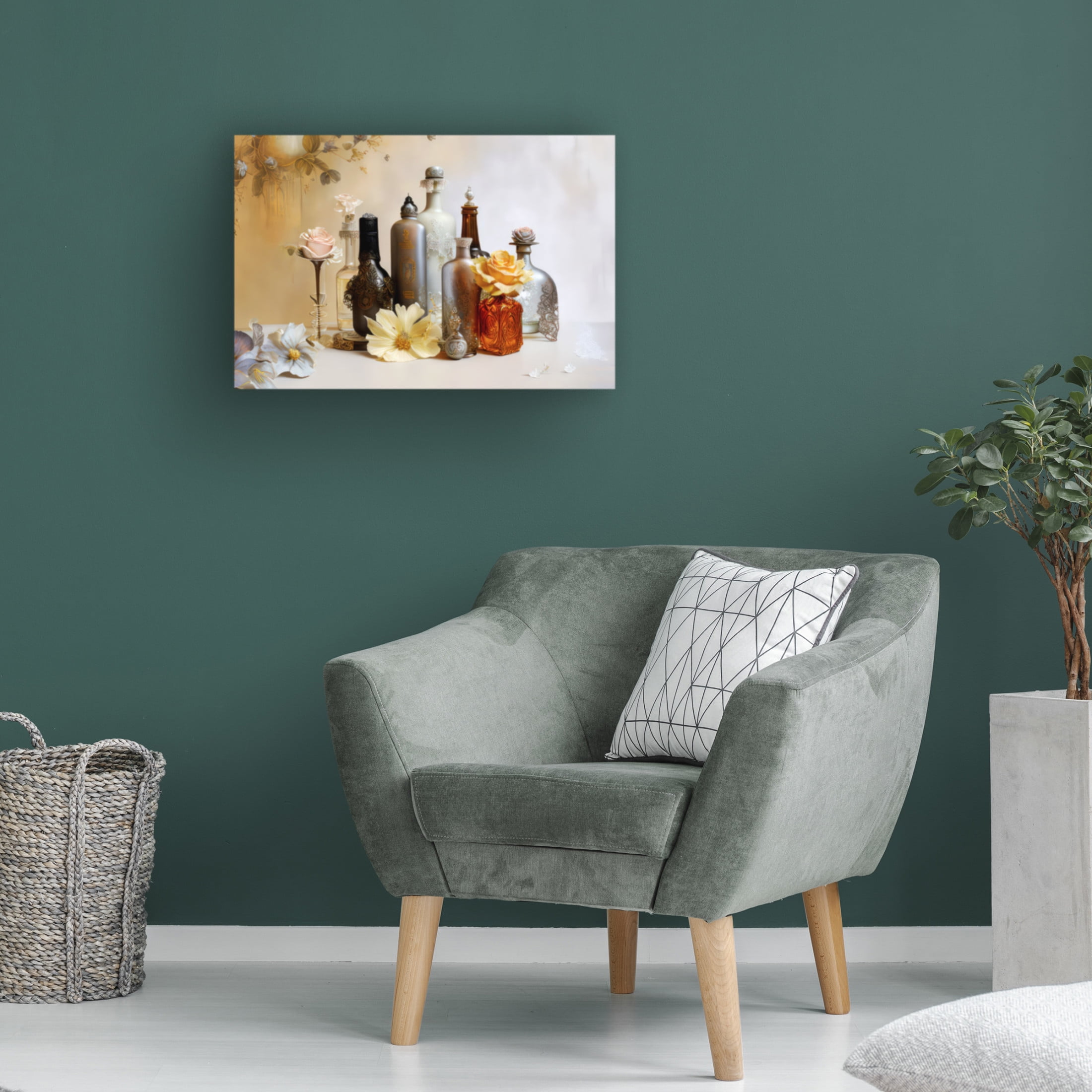 Canvas Wall Art - FootePrint Art 'Shabby Chic Still Life' Wall Art for Living Room, Bedroom, or Office Décor by Trademark Fine Art - 19 x 12 Inches