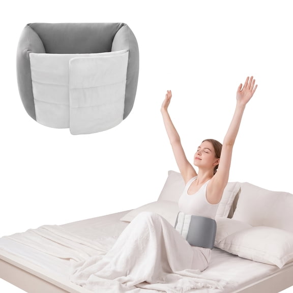 Sleep Lumbar Support Pillow, Adjustable Waist Wrap Cushion for Back and Side Sleepers, Breathable Microfiber Filling Back Support Belt for Lower Back Pain Relief Bed Rest
