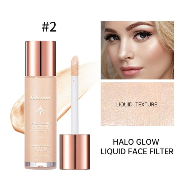 Fiudx Iluminador de Maquillaje, Brillo Líquido de Larga Duración, Potenciador Hidratante de La Luminosidad, Opciones de Aplicación Versátiles, Uso Diurno y Nocturno, Disponible En 8 Tonos Deslumbrant