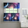 thumbnail image 2 of Kitchen Curtains 24 Inch Short - 3 Panel Set, Rod Pocket Window Curtain, 100% Polyester for Farmhouse, Cafe, Kitchen, Living Room, Bedroom, Galaxy & Space-Themed Design, Easy Wash, 2 of 4