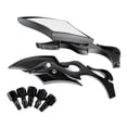 thumbnail image 2 of LOVIVER Universal Motorcycle Flame Hand Rearview Side Mirrors 8MM 10MM for , Black, 2 of 8