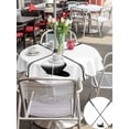 thumbnail image 4 of Outdoor Tablecloth with Umbrella Hole and Zipper, Golf Ball Round Table Cloth 54 Inch Waterproof Tablecloth, Minimalist Golf Club Abstract Simple Retro Picnic Table Cover for Patio Camping, 4 of 7
