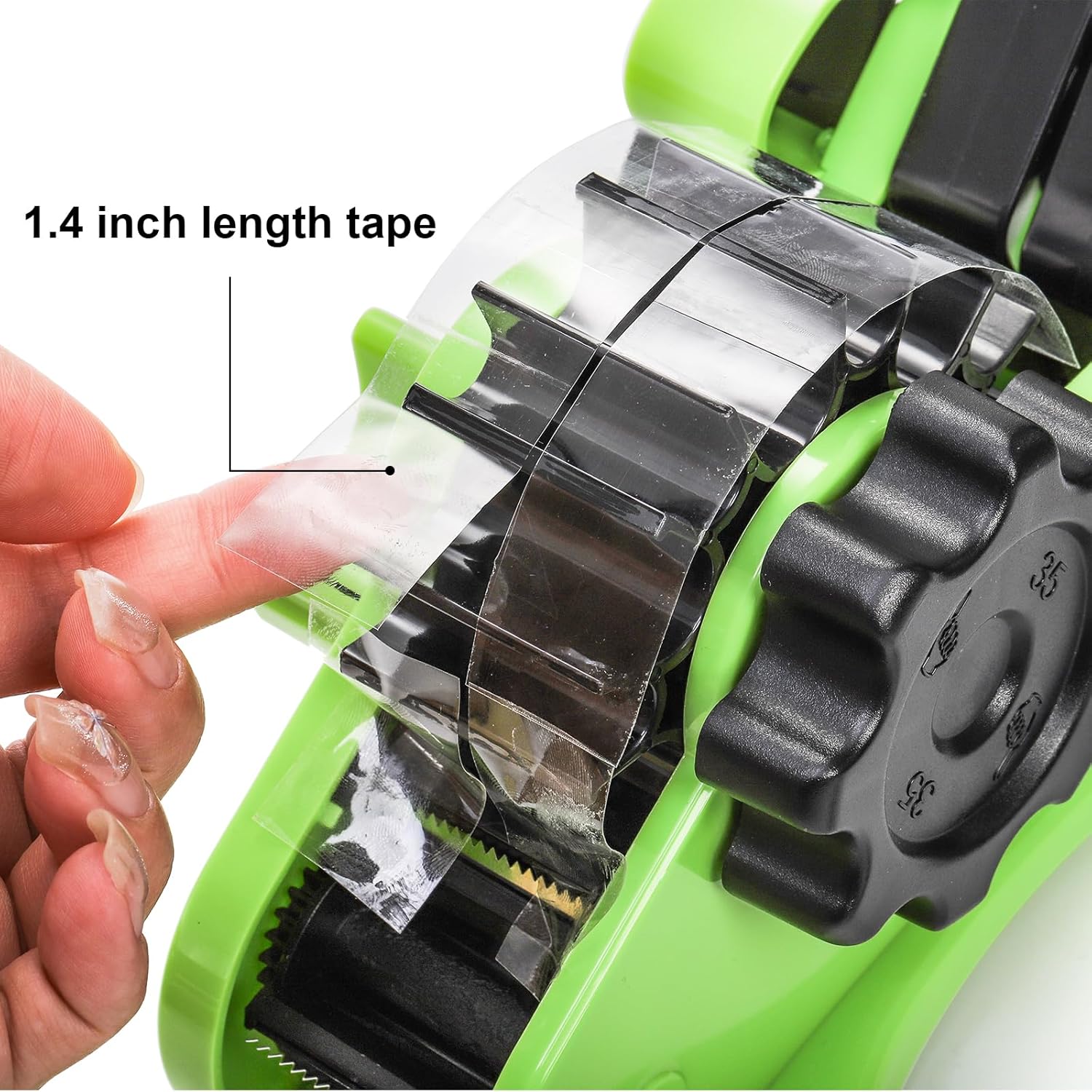 Multi-Roll Heat Tape Dispenser, 1" and 3" Double Reel Cores Sublimation Tape Dispenser for Pre-Cut Heat Transfer Tape, Semi-Automatic Desk Packaging Tape Dispenser with Compartment Slot