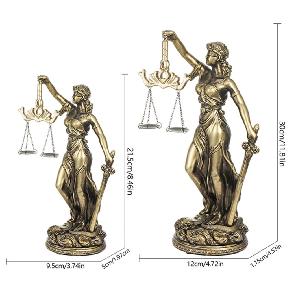 Fairness Goddess Miniature Resin Lady Justice Figurine Ornament for Attorneys