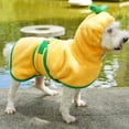 thumbnail image 4 of Pet Bath Towel, Yellow Dog Towel, Microfiber Drying Towel, Small Dog Drying Robe, Quick Drying Xs Size Hooded Design with Adjustable Straps for Post-Bath and Post-Swim Use on, 4 of 9