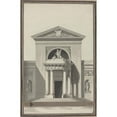 thumbnail image 3 of Louis Gustave Taraval 13x18 Black Modern Framed Museum Art Print Titled - Facade for a Church with a Sculpture Representing Faith (C. 1768), 3 of 5