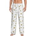 thumbnail image 2 of Lsque Bee Print Men's Pajama Pants, Lounge Pant - Comfortable Home Wear,Elastic Waistband, Stylish Design-Large, 2 of 9