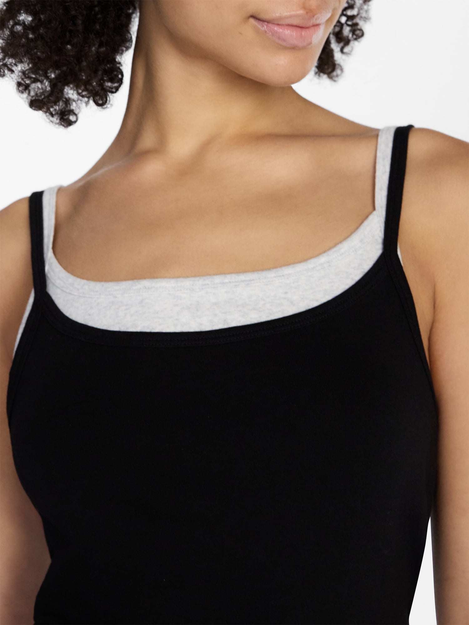 No Boundaries Women’s and Women’s Plus Sleepwear Double Cami, Sizes XXS – 3X