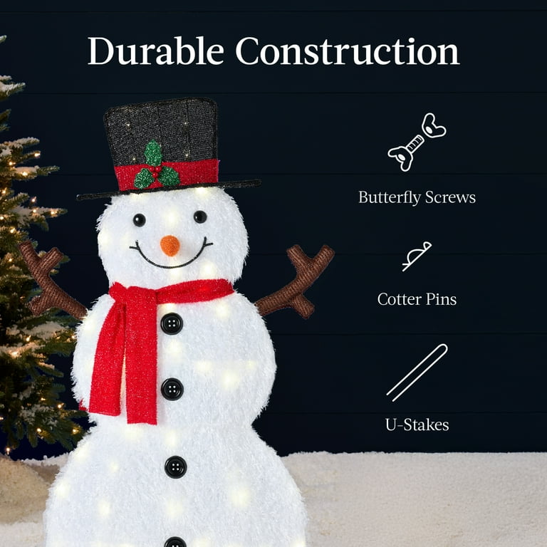 Best Choice Products 4-Piece 2D Lighted Snowman Family Set