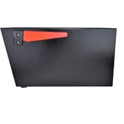 Mail Boss Curbside 7510 Mail Manager Locking Security Mailbox, Black with Wood Grain Powder Coat
