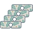 thumbnail image 3 of SKYSONIC Faucet Absorbent Mat 3 Pcs Palm Leaves and Geometric Elements Kitchen Faucet Splash Catcher Washable Counter Drying Pads Behind Faucet for Kitchen Bathroom, 3 of 7